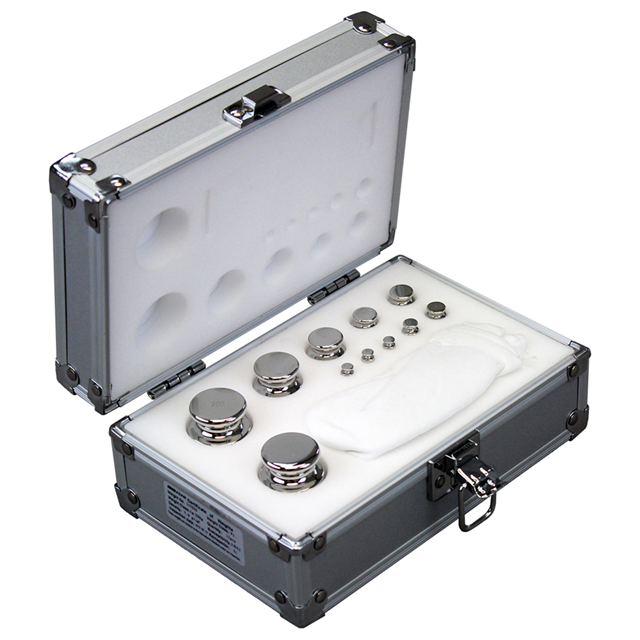 The model is ASTM 0 1MG - 50G CALIBRATION WEIGHT SET